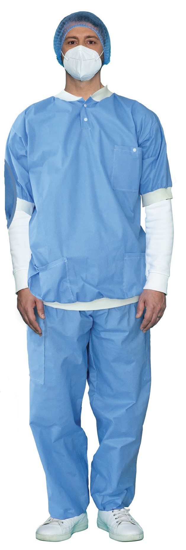 Single-use Doctor Suit with Pleated Pockets